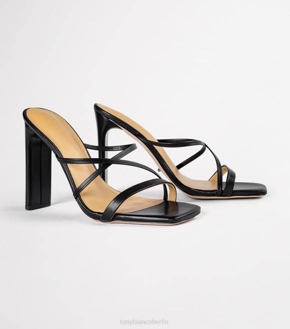 Riemchensandaletten| de Tony Bianco Frauen Fior-Absätze schwarzes Kind 4624369